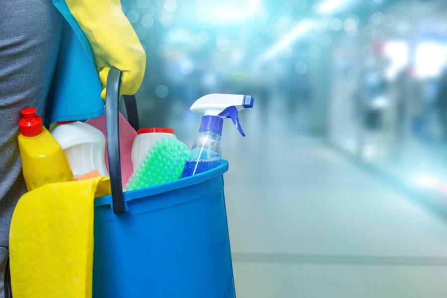 cleaning supplies in facility