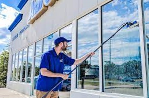 exterior window cleaning using pole